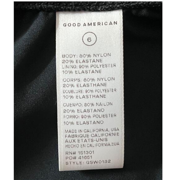 Good American bathing suit Shine Cinch plunging cheeky one piece size 6 (3X) - Picture 4 of 6